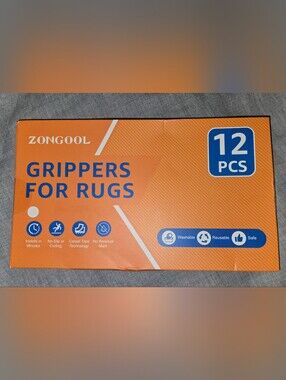 12PCS Rug Tape Non Slip Rug Pad Grippers Double Sided Carpet Tape